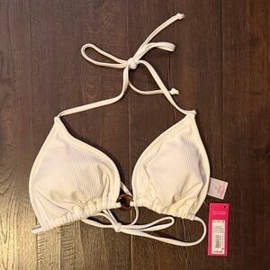 Xhilaration White Halter Bikini Top